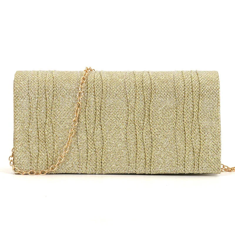 Casual Cosmetics Portable Storage Style Matching Dress Cheongsam Solid Color Sequins Dinner Clutch Bag Mssza