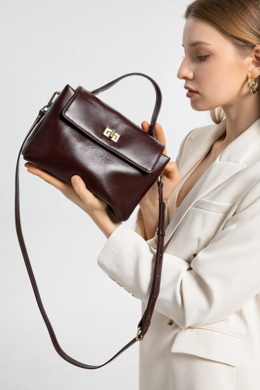 Casual Cowhide Genuine Soft Natural Cow Leather Crossbody Shoulder Tote Bag Mssza