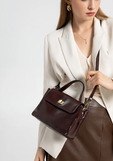 Casual Cowhide Genuine Soft Natural Cow Leather Crossbody Shoulder Tote Bag Mssza