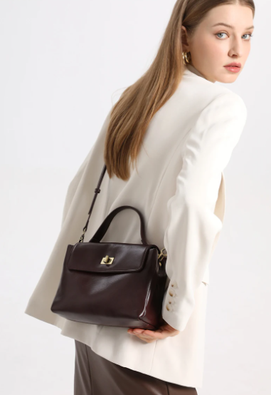 Casual Cowhide Genuine Soft Natural Cow Leather Crossbody Shoulder Tote Bag Mssza