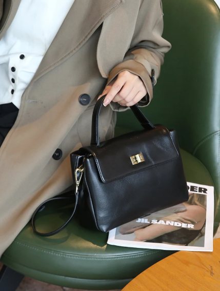 Casual Cowhide Genuine Soft Natural Cow Leather Crossbody Shoulder Tote Bag Mssza