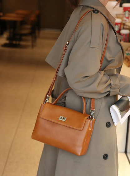 Casual Cowhide Genuine Soft Natural Cow Leather Crossbody Shoulder Tote Bag Mssza