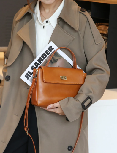 Casual Cowhide Genuine Soft Natural Cow Leather Crossbody Shoulder Tote Bag Mssza