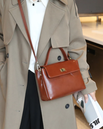 Casual Cowhide Genuine Soft Natural Cow Leather Crossbody Shoulder Tote Bag Mssza