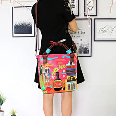 Casual Crocodile Pattern Cartoon Design Designer Bucket Embroidered Purses and Cross Body Shoulder Bag Mssza