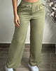 Casual Crop Cami Top And Pocket Design Pant Two Piece Set Mssza