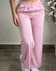 Casual Crop Cami Top And Pocket Design Pant Two Piece Set Mssza