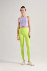 Casual Crop Top And High Waist Leggings Two Pieces Yoga Sets Mssza