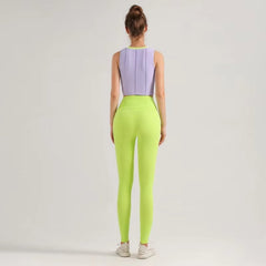 Casual Crop Top And High Waist Leggings Two Pieces Yoga Sets Mssza