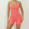 Cross Hip-lifting Halter Pocket Tight Shorts One-Piece Yoga Jumpsuits Mssza