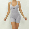 Cross Hip-lifting Halter Pocket Tight Shorts One-Piece Yoga Jumpsuits Mssza