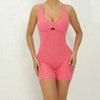 Cross Hip-lifting Halter Pocket Tight Shorts One-Piece Yoga Jumpsuits Mssza