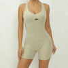 Cross Hip-lifting Halter Pocket Tight Shorts One-Piece Yoga Jumpsuits Mssza