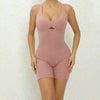 Cross Hip-lifting Halter Pocket Tight Shorts One-Piece Yoga Jumpsuits Mssza
