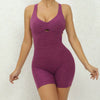 Cross Hip-lifting Halter Pocket Tight Shorts One-Piece Yoga Jumpsuits Mssza