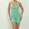 Cross Hip-lifting Halter Pocket Tight Shorts One-Piece Yoga Jumpsuits Mssza
