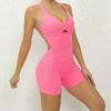 Cross Hip-lifting Halter Pocket Tight Shorts One-Piece Yoga Jumpsuits Mssza