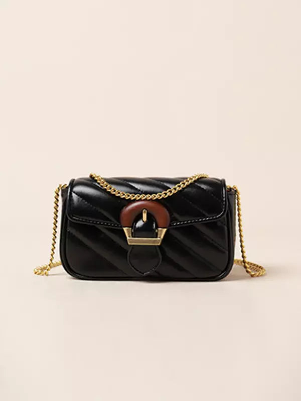 Casual Crossbody With Chain Square Flap Grommets Bag Mssza