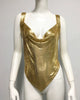 Casual Deep V Neck Backless Off The Shoulder Metal Sequin Tank Top Mssza