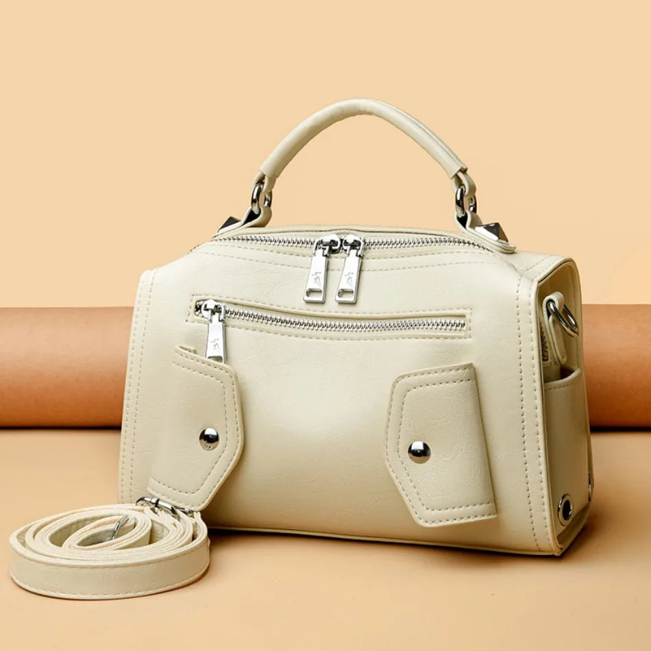 Casual Designer  High-quality Pu Leather Tote Crossbody Messenger Shoulder Bags Mssza