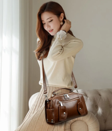 Casual Designer  High-quality Pu Leather Tote Crossbody Messenger Shoulder Bags Mssza
