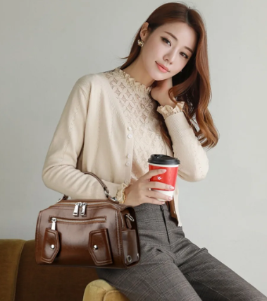 Casual Designer  High-quality Pu Leather Tote Crossbody Messenger Shoulder Bags Mssza