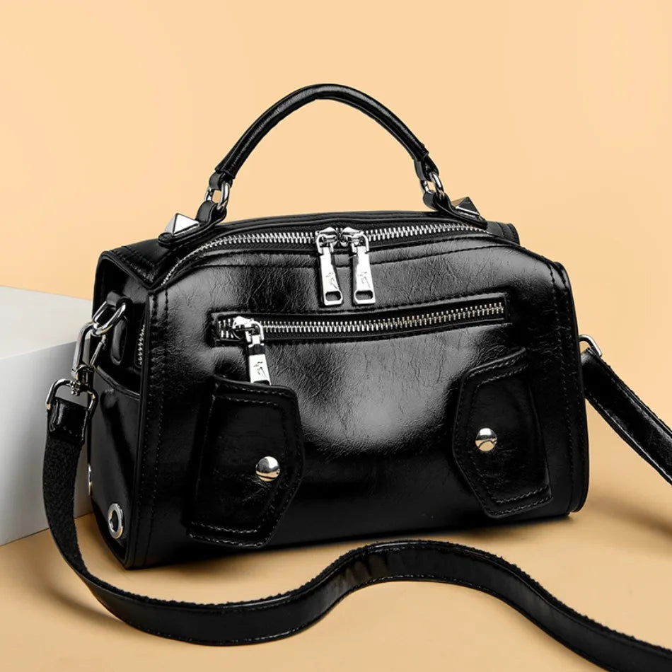 Casual Designer  High-quality Pu Leather Tote Crossbody Messenger Shoulder Bags Mssza