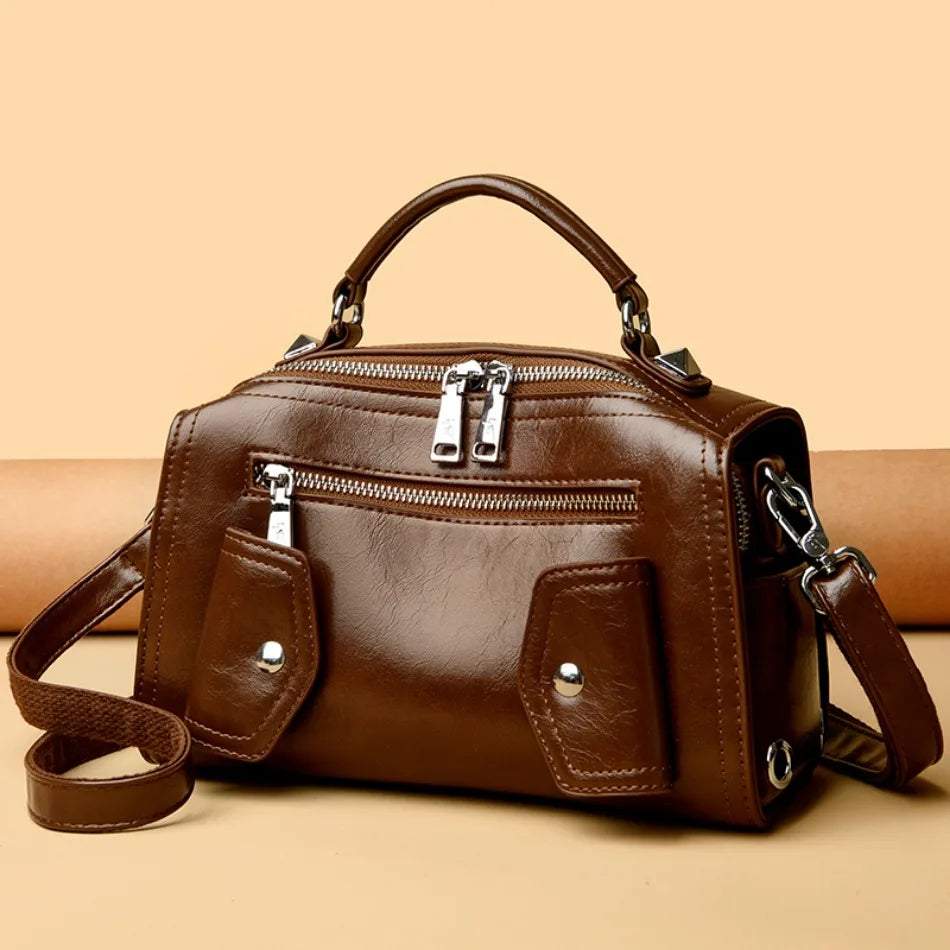 Casual Designer  High-quality Pu Leather Tote Crossbody Messenger Shoulder Bags Mssza