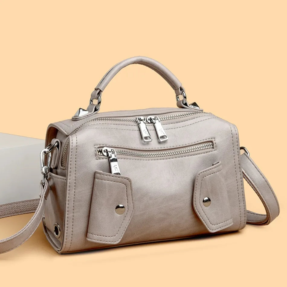Casual Designer  High-quality Pu Leather Tote Crossbody Messenger Shoulder Bags Mssza