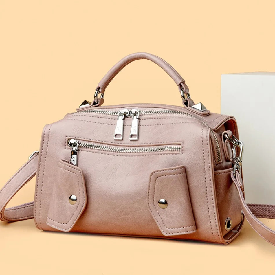 Casual Designer  High-quality Pu Leather Tote Crossbody Messenger Shoulder Bags Mssza