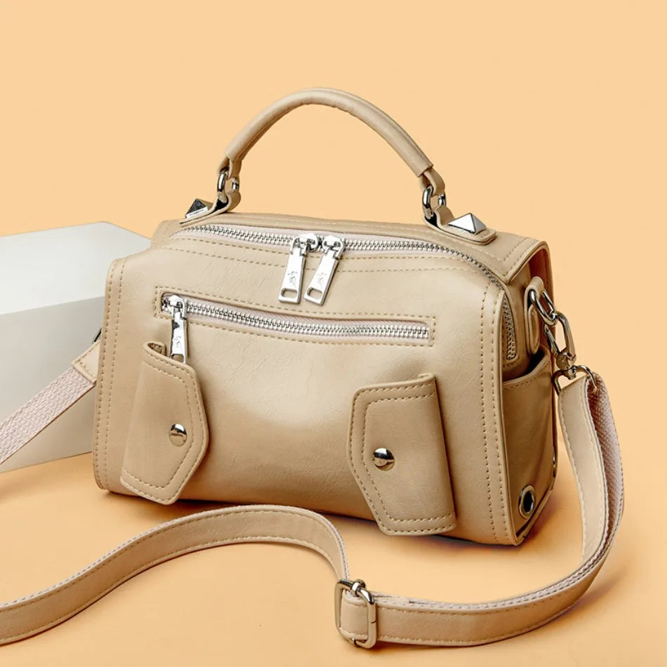 Casual Designer  High-quality Pu Leather Tote Crossbody Messenger Shoulder Bags Mssza