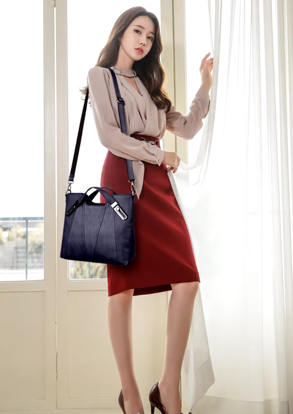 Casual Sequined Designer PU Leather Leisure Crossbody Shoulder Tote Bag Mssza