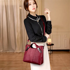 Casual Sequined Designer PU Leather Leisure Crossbody Shoulder Tote Bag Mssza