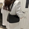 Casual Designer Retro Solid Color PU Leather Shoulder Underarm Hobos Bag Mssza