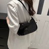 Casual Designer Retro Solid Color PU Leather Shoulder Underarm Hobos Bag Mssza