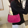 Casual Designer Retro Solid Color PU Leather Shoulder Underarm Hobos Bag Mssza