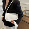 Casual Designer Retro Solid Color PU Leather Shoulder Underarm Hobos Bag Mssza