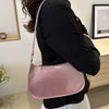 Casual Designer Retro Solid Color PU Leather Shoulder Underarm Hobos Bag Mssza