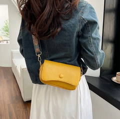Casual Designer Small Flap Comfortable PU Leather Wide Strap Shoulder Crossbody Bags Mssza