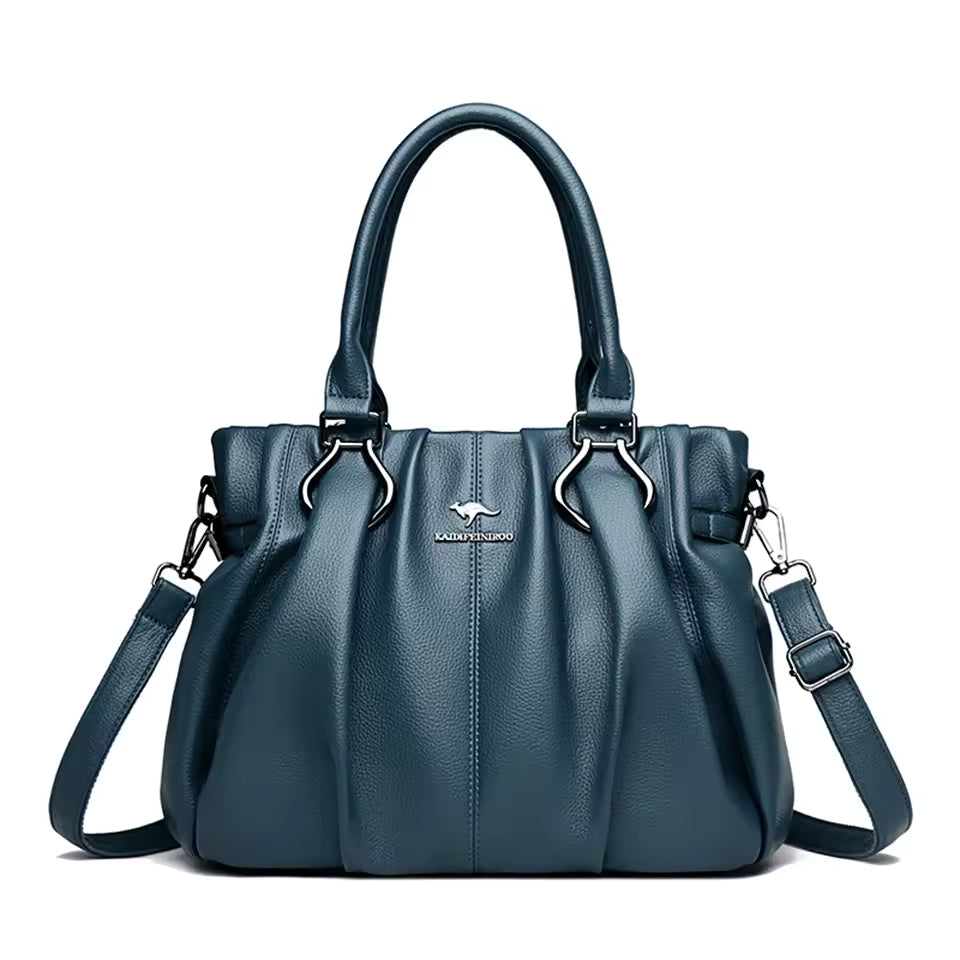 Casual Designer Soft Leather Commuting Genuine Hand Bags Mssza