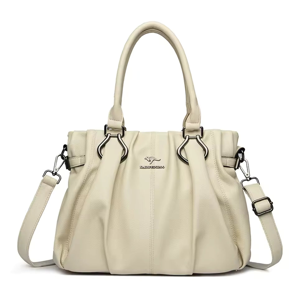 Casual Designer Soft Leather Commuting Genuine Hand Bags Mssza