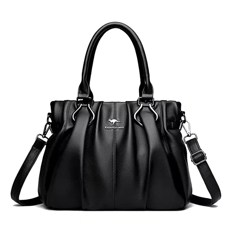 Casual Designer Soft Leather Commuting Genuine Hand Bags Mssza