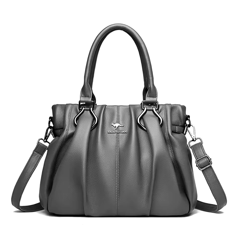 Casual Designer Soft Leather Commuting Genuine Hand Bags Mssza