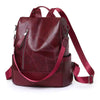 Casual Designer Soft Leather Vintage Packbag Travel College Shoulder Backpack Mssza