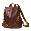 Casual Designer Soft Leather Vintage Packbag Travel College Shoulder Backpack Mssza