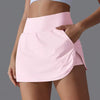 Casual Double Layer High Waist Stretch Athletic Workout Shorts Mssza