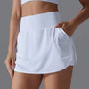 Casual Double Layer High Waist Stretch Athletic Workout Shorts Mssza