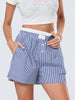 Casual Double Layered Elastic Waist Button Front Wide Shorts Mssza