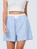 Casual Double Layered Elastic Waist Button Front Wide Shorts Mssza
