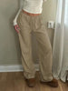Casual Drawstring Boho Straight Simple Lazy Comfortable Pockets Leg Pants Mssza